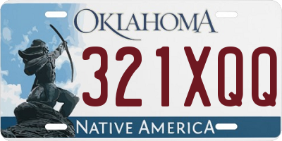 OK license plate 321XQQ