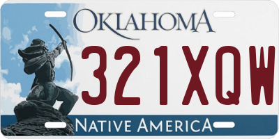 OK license plate 321XQW