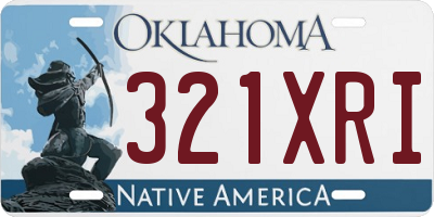 OK license plate 321XRI