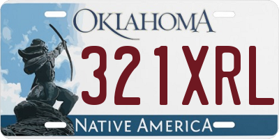 OK license plate 321XRL