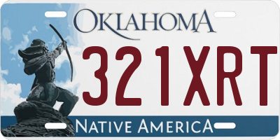 OK license plate 321XRT