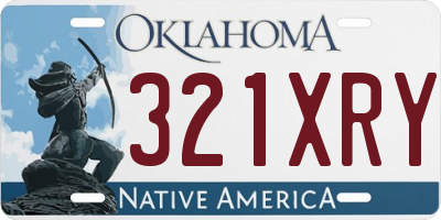 OK license plate 321XRY