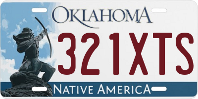 OK license plate 321XTS