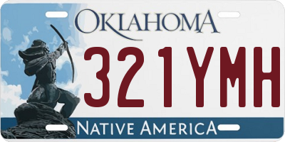 OK license plate 321YMH