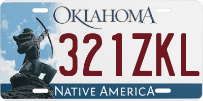 OK license plate 321ZKL