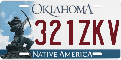 OK license plate 321ZKV