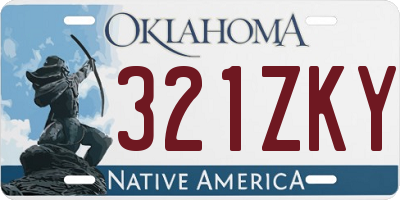 OK license plate 321ZKY