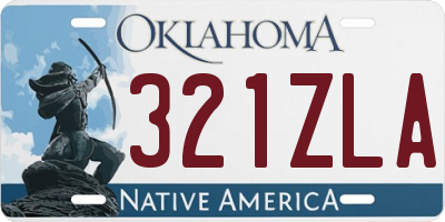 OK license plate 321ZLA