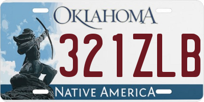 OK license plate 321ZLB
