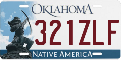 OK license plate 321ZLF