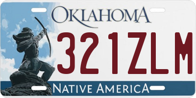 OK license plate 321ZLM