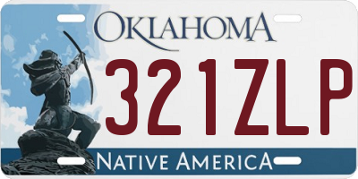 OK license plate 321ZLP