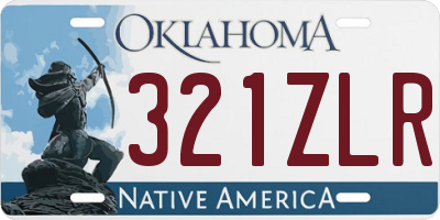 OK license plate 321ZLR