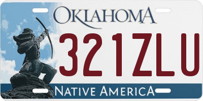 OK license plate 321ZLU