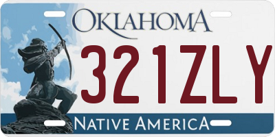OK license plate 321ZLY