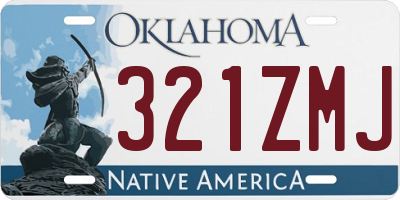 OK license plate 321ZMJ