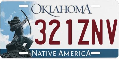 OK license plate 321ZNV
