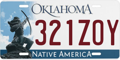 OK license plate 321ZOY