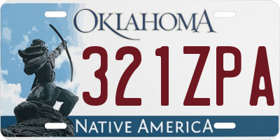 OK license plate 321ZPA