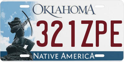 OK license plate 321ZPE