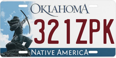 OK license plate 321ZPK