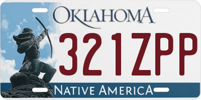 OK license plate 321ZPP