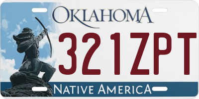 OK license plate 321ZPT