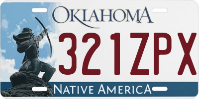OK license plate 321ZPX