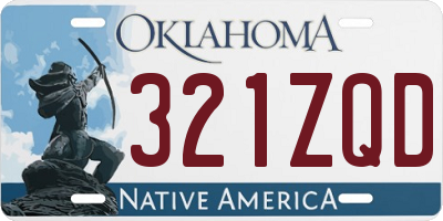 OK license plate 321ZQD