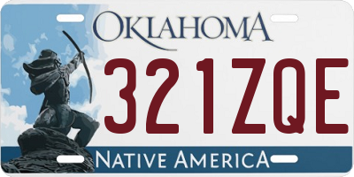 OK license plate 321ZQE
