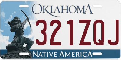 OK license plate 321ZQJ