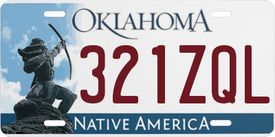 OK license plate 321ZQL
