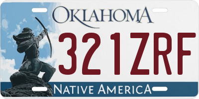 OK license plate 321ZRF