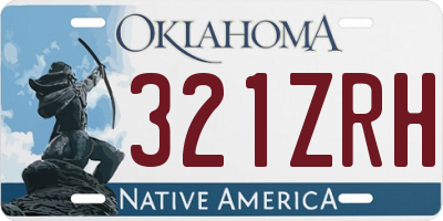 OK license plate 321ZRH