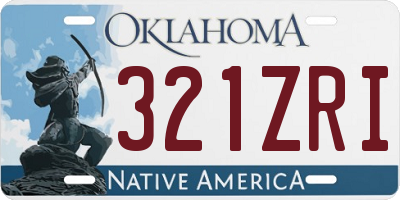 OK license plate 321ZRI