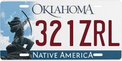 OK license plate 321ZRL