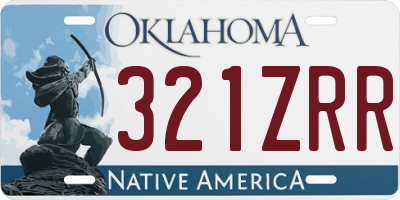 OK license plate 321ZRR