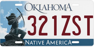 OK license plate 321ZST
