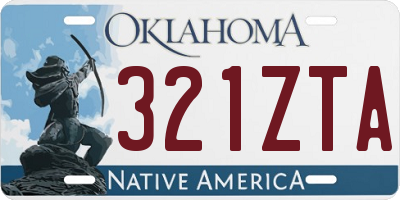 OK license plate 321ZTA