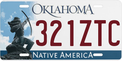 OK license plate 321ZTC