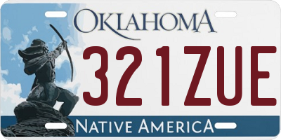 OK license plate 321ZUE