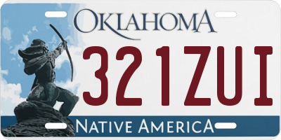 OK license plate 321ZUI