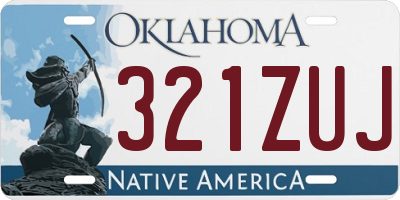 OK license plate 321ZUJ