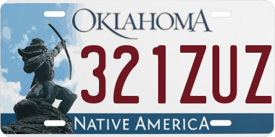 OK license plate 321ZUZ