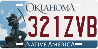 OK license plate 321ZVB