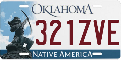 OK license plate 321ZVE
