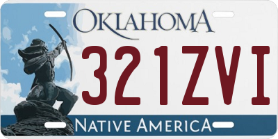 OK license plate 321ZVI