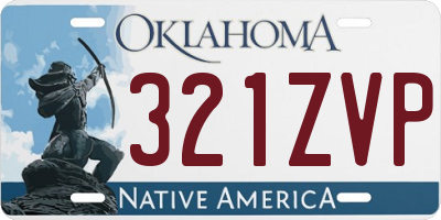 OK license plate 321ZVP