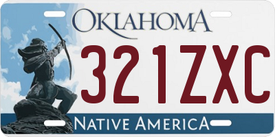 OK license plate 321ZXC