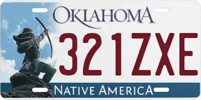 OK license plate 321ZXE